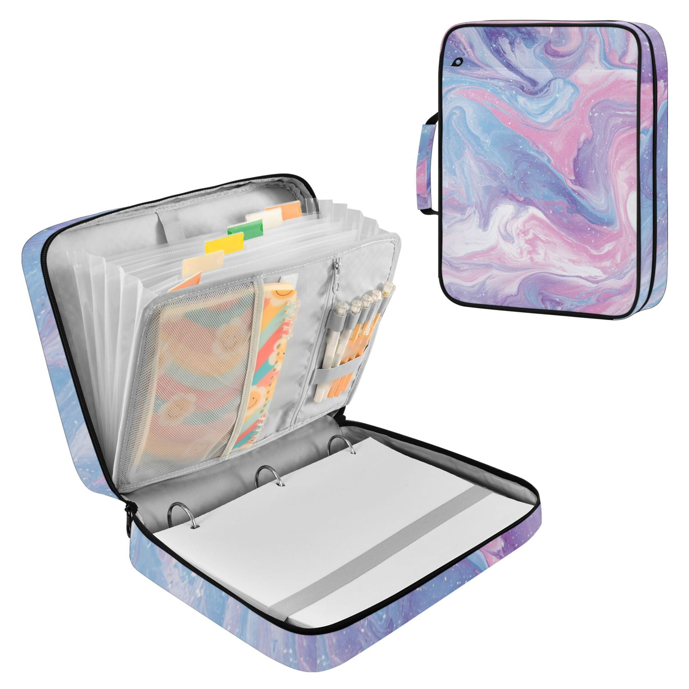 Vibrant Pastel Marble Texture Accordion File Organizer Expanding File ...
