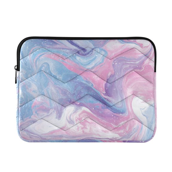 Vibrant Pastel Marble Texture Quilted Laptop Protective Cases Computer Sleeves Tablet Bags Briefcases L