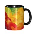 thumbnail image 1 of Vibrant Pattern Colorful Waves Dynamic Coffee Mug Fun Custom Ceramic Mugs 11oz Black, 1 of 5