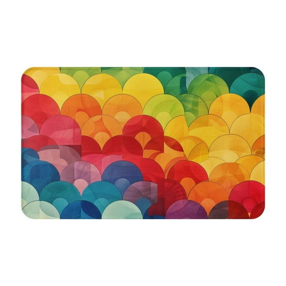 Vibrant Pattern Colorful Waves Dynamic Rugs Washable Cover Floor Rug Carpets Home Decorations for Bathroom Kitchen Bedroom Indoor 31.5x20 inch