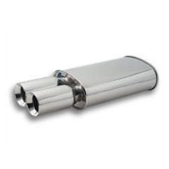 Vibrant Performance 1042 VIB1042 STREETPOWER OVAL MUFFLER W/ 4IN ROUND ANGLE CUT TIP (3IN INLET)