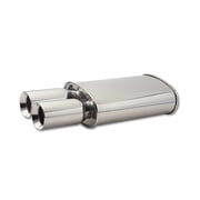 Vibrant Performance 1047 VIB1047 STREETPOWER OVAL MUFFLER W/ DUAL 3.5IN ROUND TIPS 3IN INLET