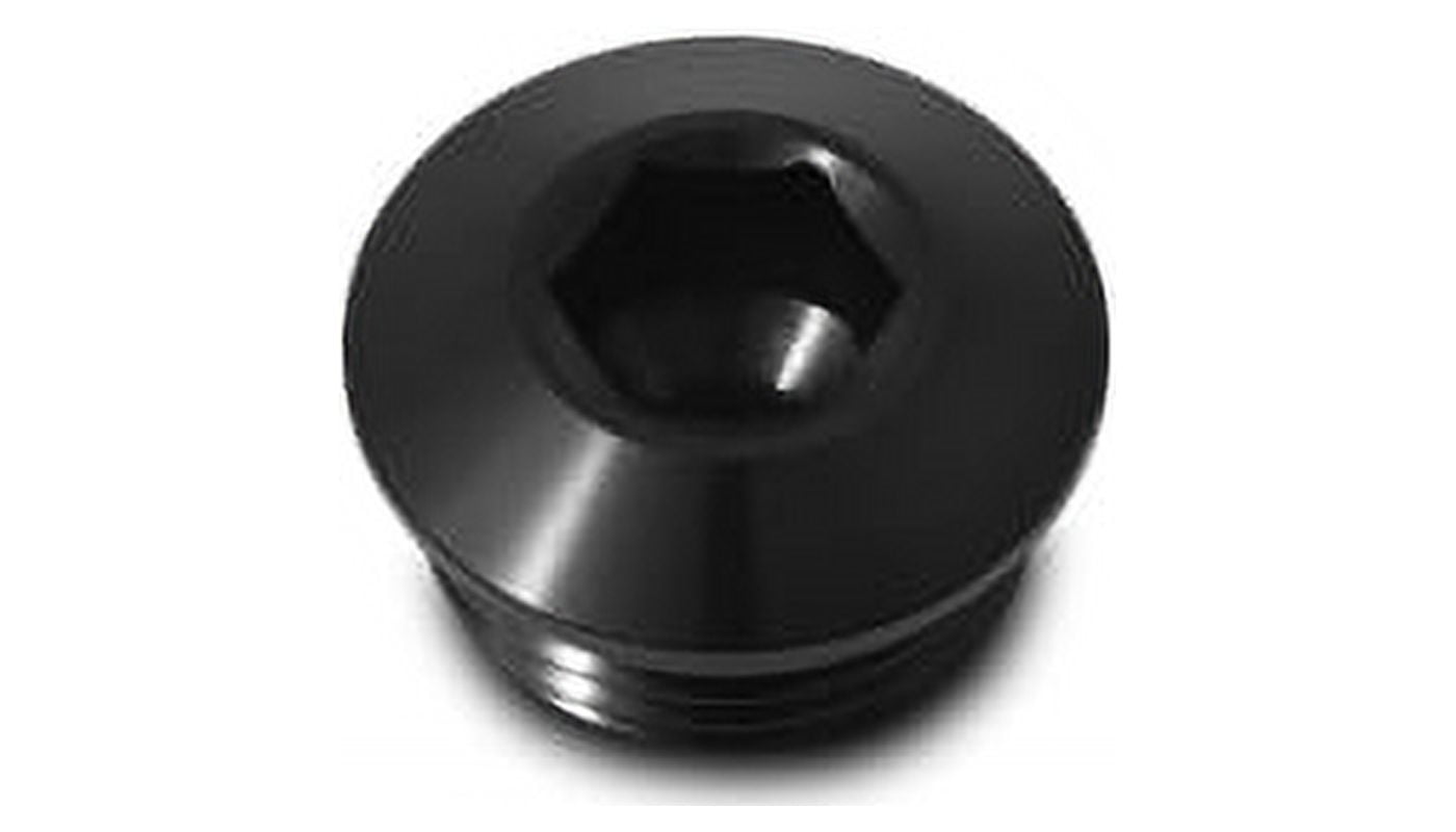 Vibrant Performance Aluminum -4AN ORB Low Profile Port Plug - Anodized Black