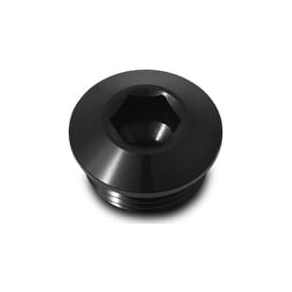 Vibrant Performance Aluminum -4AN ORB Low Profile Port Plug - Anodized Black