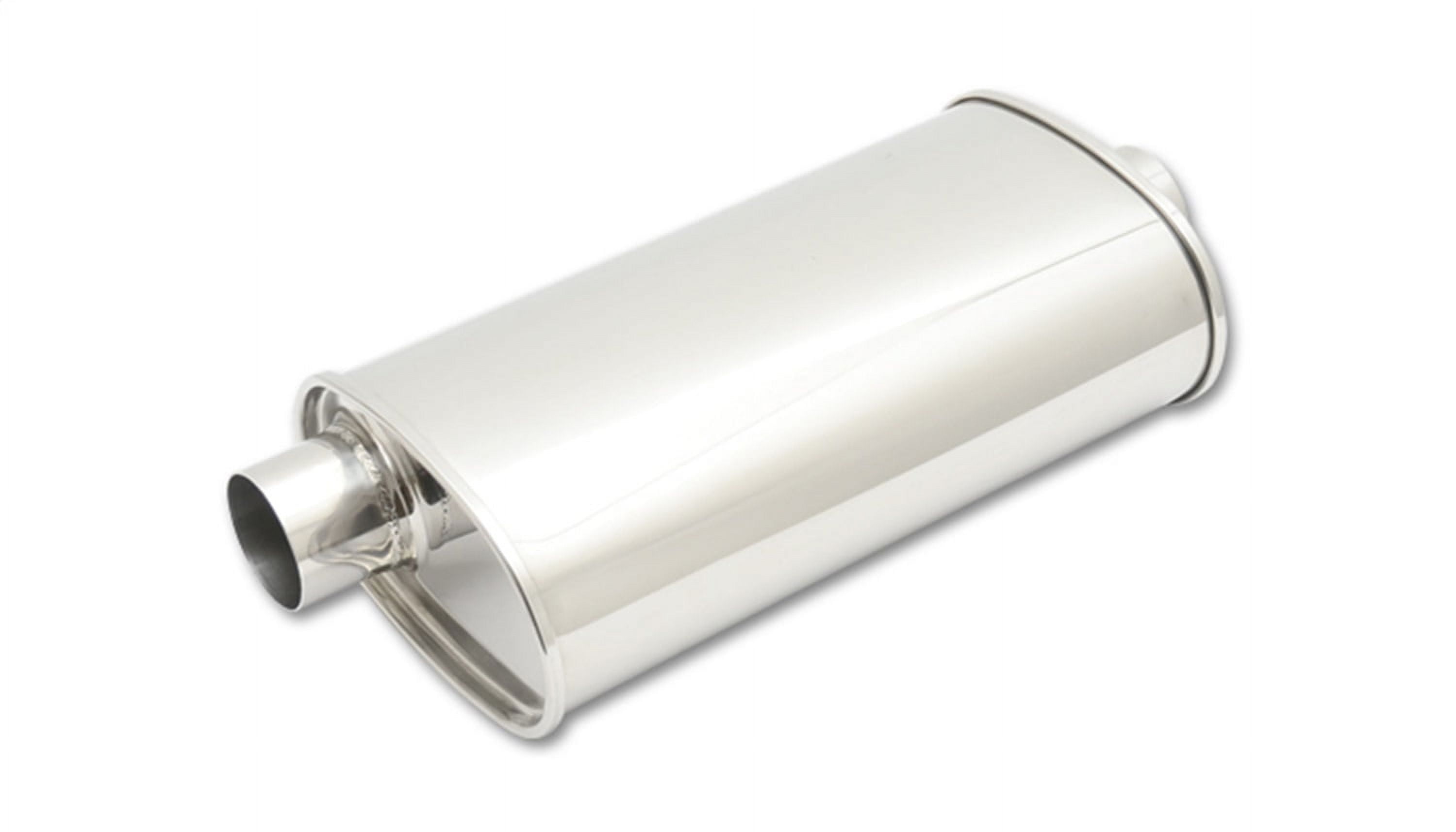 Vibrant Performance 1106 VIB1106 STREETPOWER OVAL MUFFLER, 2.5IN INLET/OUTLET (OFFSET-CENTER)