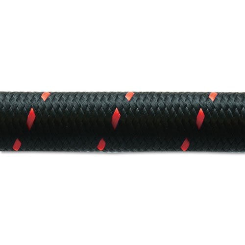 Vibrant Performance 11992R VIB11992R 5FT ROLL OF BLACK RED NYLON BRAIDED FLEX HOSE; AN SIZE: -12; HOSE ID 0.68IN