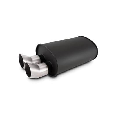 Streetpower Flat Black Oval Muffler 2.5 Streetpower Flat Black Oval Muffler 2.5