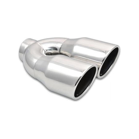 Vibrant Performance 1326 VIB1326 2.5IN ID DUAL 3.5IN OD ROUND SS TIPS (SINGLE WALL, ANGLE CUT)