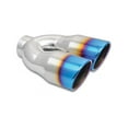 thumbnail image 1 of Vibrant Performance 1326B VIB1326B 2.5IN ID DUAL 3.5IN OD ROUND SS TIPS (SINGLE WALL, ANGLE CUT) WITH BURNT BLUE FI, 1 of 2
