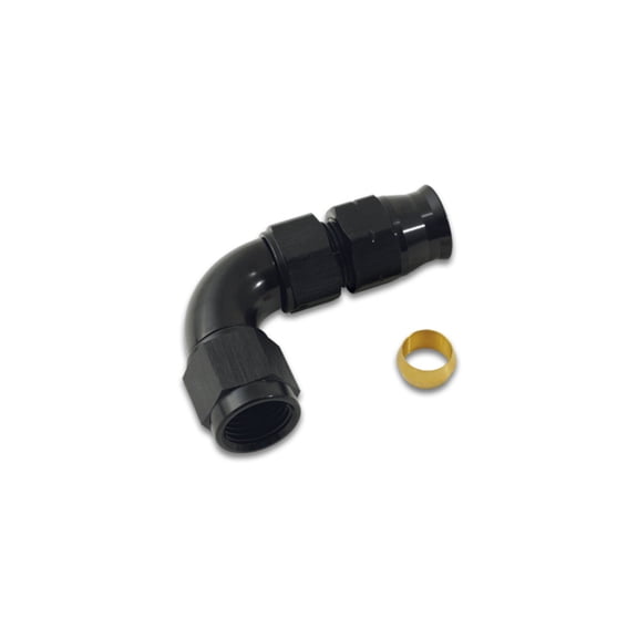 Vibrant 1/2In Tube to -8AN Female 90 Degree Union Adapter Fitting w/ Olive