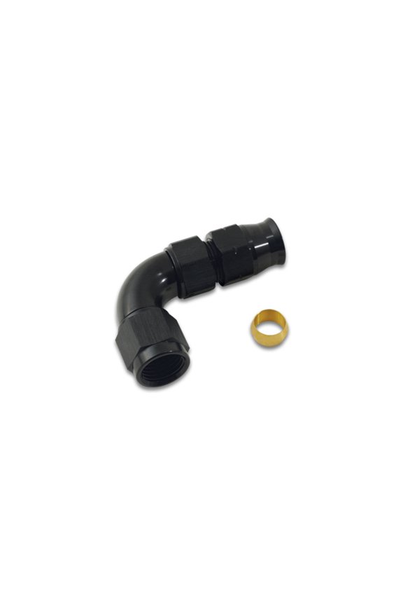 Vibrant 1/2In Tube to -8AN Female 90 Degree Union Adapter Fitting w/ Olive