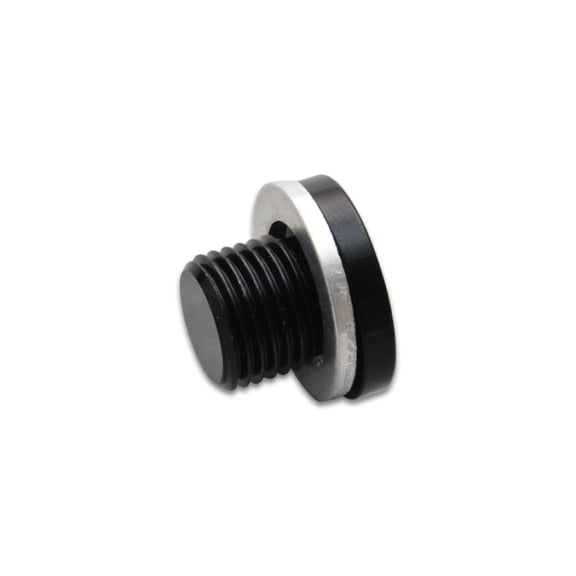 Vibrant Performance M12 x 1.25 Metric Aluminum Port Plug with Crush Washer