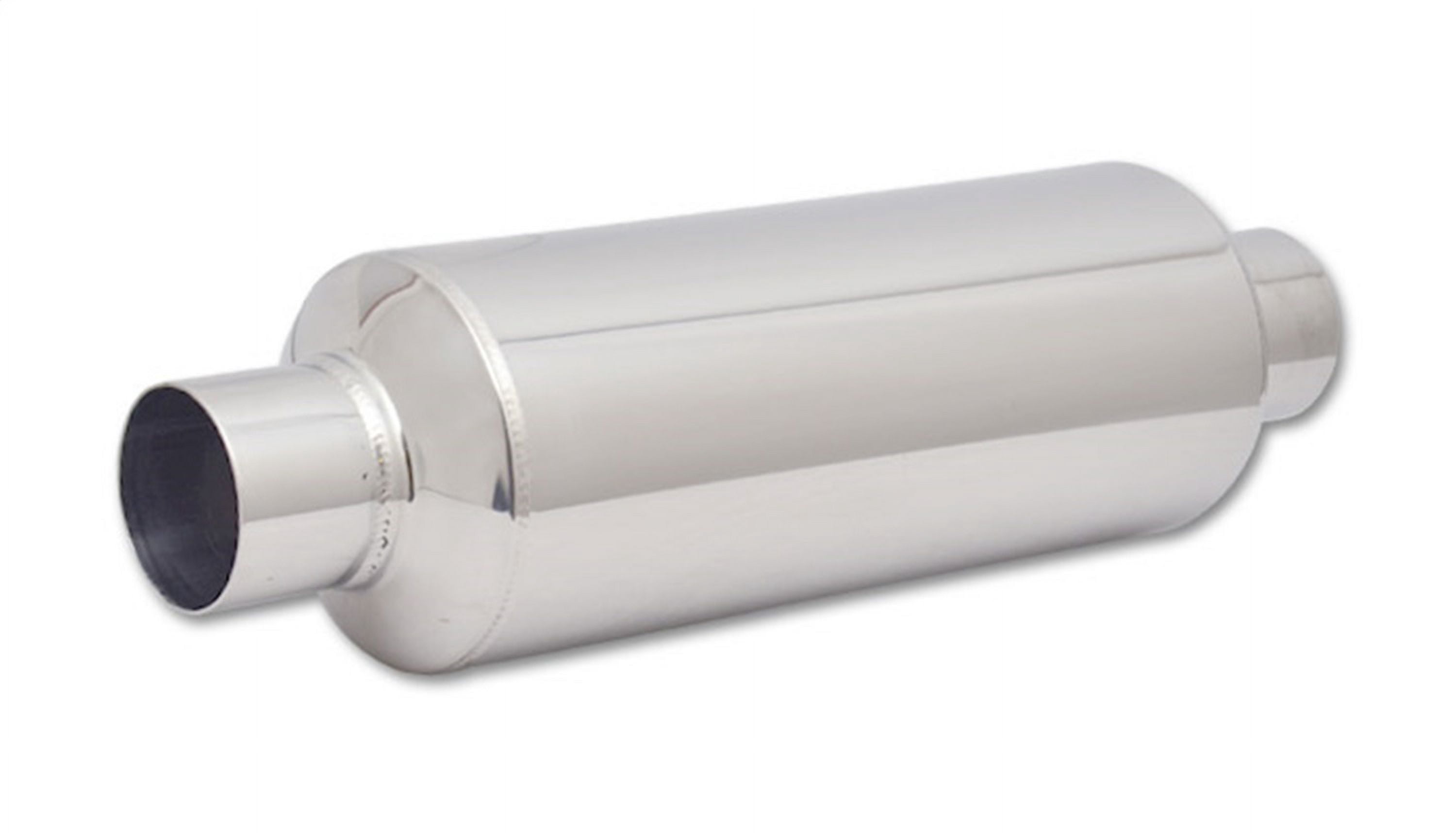 Vibrant 17930 Resonator - Bottle Style - 2-1/2 in Inlet - 2-1/2 in Outlet - 5 in Diameter Body - 18 in Long - S/S - Polished