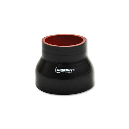 Vibrant Performance 2837 Silicone Straight Transition Connector Black 4 x 4-1/2