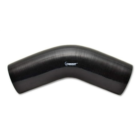Vibrant 4 Ply Reinforced Silicone Elbow Connector - 5in ID x 4in Leg 45 Deg