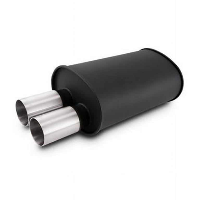 Streetpower Flat Black Oval Muffler 2.5 Streetpower Flat Black Oval Muffler 2.5