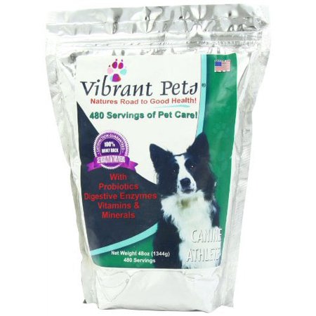 Vibrant Pets Canine Athlete (Advanced) | Produces Beautiful, Shiny, Lustrous Coats | Gives Your Dog Youthful Puppy Energy Again | Strengthens Joints & Muscles | All-in-one Nutrition