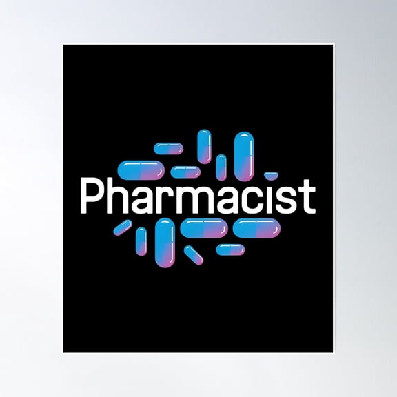 Vibrant Pharmacist Pill Capsule Design Poster Wall Art, Modern Wall Decor, 24x36 UNFRAMED