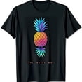 thumbnail image 1 of Vibrant Pineapple Graphic Black T-Shirt Fun 'THE INTLER YOU ' Design, 1 of 5
