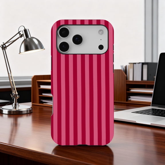 Vibrant Pink Candy Stripes Pattern Design Phone Case iPhone 17 16 15 14 13 12 11 Pro Max