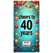 Vibrant Pink Cheers to 40 Years Banner Background Decoration Party Supplies for Milestone Celebrations Photography Props Event Decor Backdrop