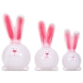 thumbnail image 1 of Transpac Vibrant Pink Eared Bunny Rabbit 4.75 x 10 Porcelain Decorative Tabletop Figurine Set 3, 1 of 6