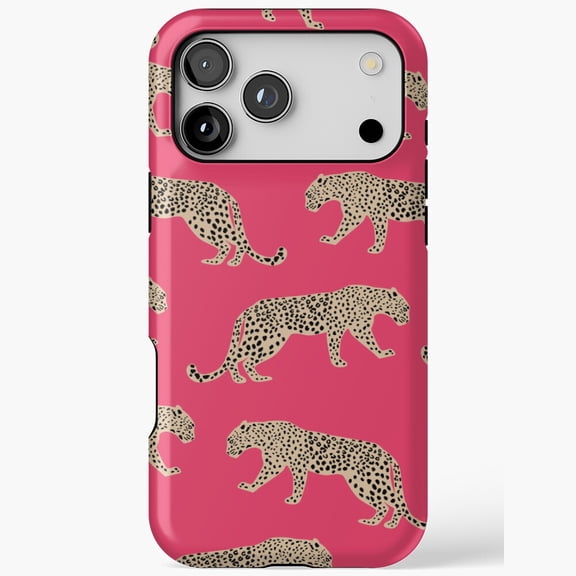 Vibrant Pink Leopard Print Pattern Skin for iPhone Case 17 16 15 14 13 12 11 Pro Max