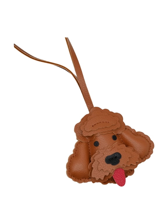 Vibrant Poodle Keychain PU Dog Charm Playful Bag Accessory For Pet Lovers, Unique Animal-Themed