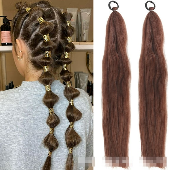 Vibrant Pre Stretched Braiding Hair Extensions 26 Inch Synthetic for Stage Party Halloween Costume Cosplay (Colorful, Pack of 2)