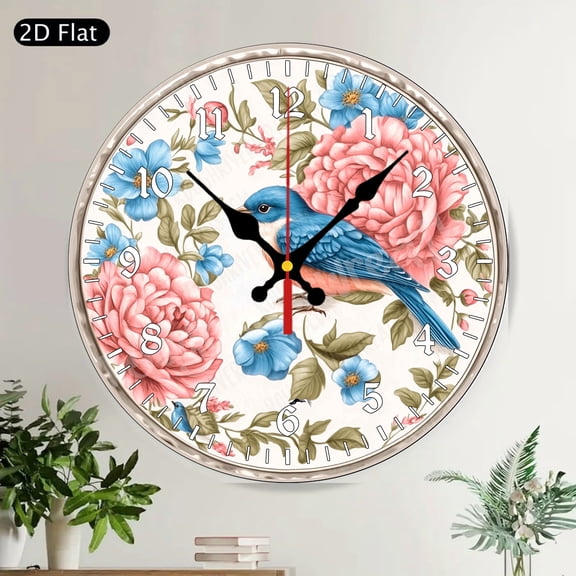 Vibrant Psychedelic Owl Welcome Round Wall Clock Silent Modern Home Decor