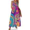thumbnail image 1 of Vibrant Psychedelic Paisley Pattern Design Sleeveless Dress Woman Fashion Long Dresses Women's Summer Suit Dress Summer 2025 Women, 1 of 7