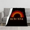 thumbnail image 1 of Vibrant Rainbow Pattern Flannel Blanket - Soft Cozy Durable for Sofa Travel Bed & Chair - Embrace Warmth & Kindness, 1 of 5