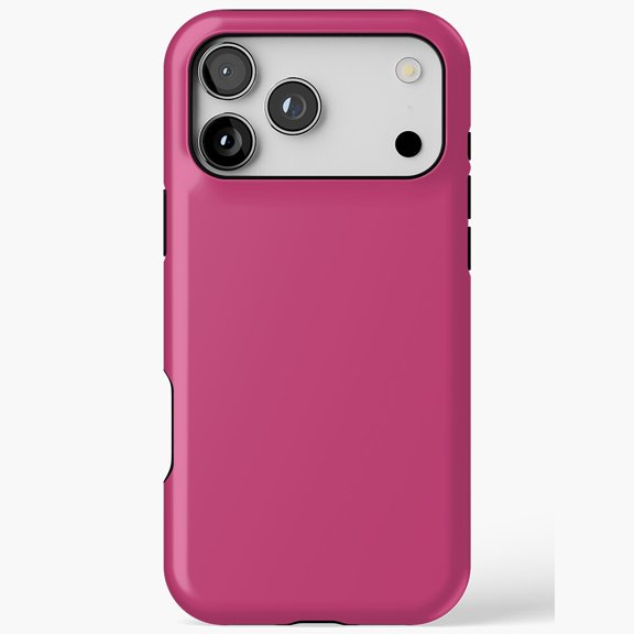 Vibrant Raspberry Pink Solid Matte Cover Case 17 16 15 14 13 12 11 Pro Max