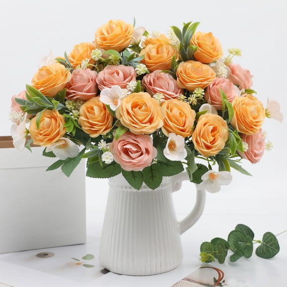 Vibrant Realistic Artificial Flower Head for Weddings & Home Decor - Large 11in Simulated Bloom for Centerpieces, Vases & Wall Art,F