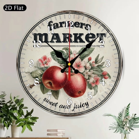 Vibrant Red Cardinal Bird Welcome Round Wall Clock Silent Butterfly Flower Design for Home Decor
