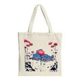 thumbnail image 1 of Vibrant Red Flowers on Blue Sky Canvas Tote Bag - Eco-Friendly Multifunctional Reusable Shopping Bag for Travel & Parties, 1 of 4