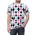 thumbnail image 1 of Vibrant Reflective Geometrical Pattern "All Over Print Unisex" Cut & Sew T-Shirt (AOP), 1 of 7