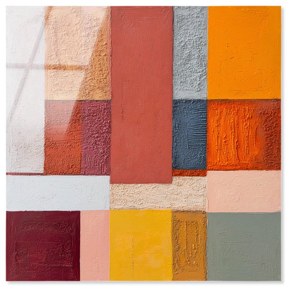 Vibrant Repose IV Acrylic Print Abstract Wall Decor by Art Remedy, Ready to Hang, 24 x 24