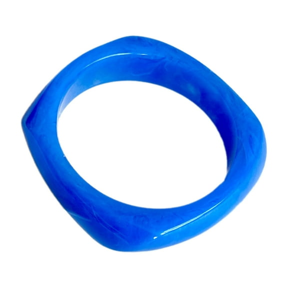 Vibrant Resin Cuff Bangle Geometric Square Colorful Wristband Elegant Women Wrist Jewelry Gift Accessory