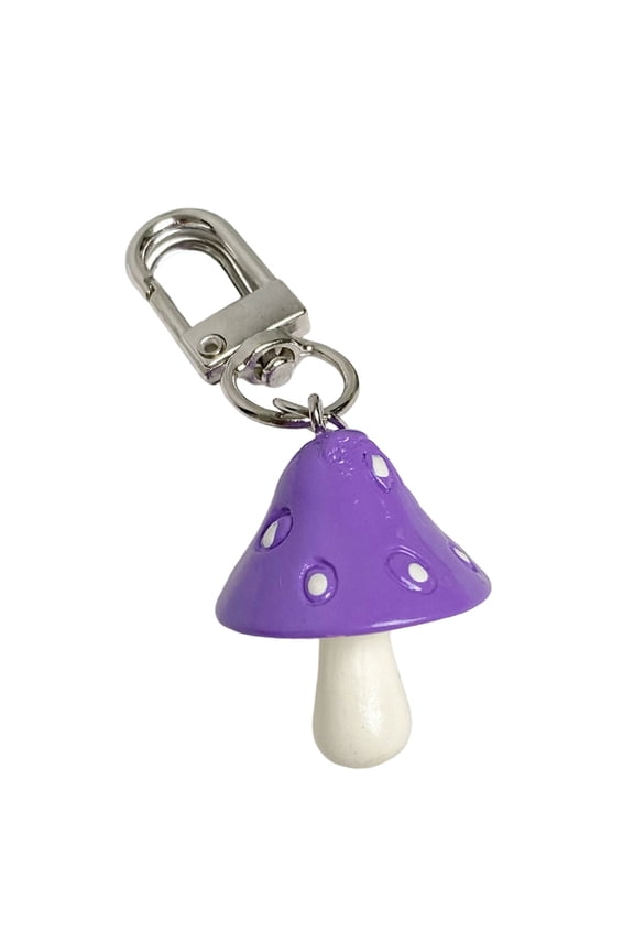 Vibrant Resin Mushroom Keychain Multi Purpose Bag Clip For Students Teens Trendy Portable Decoration