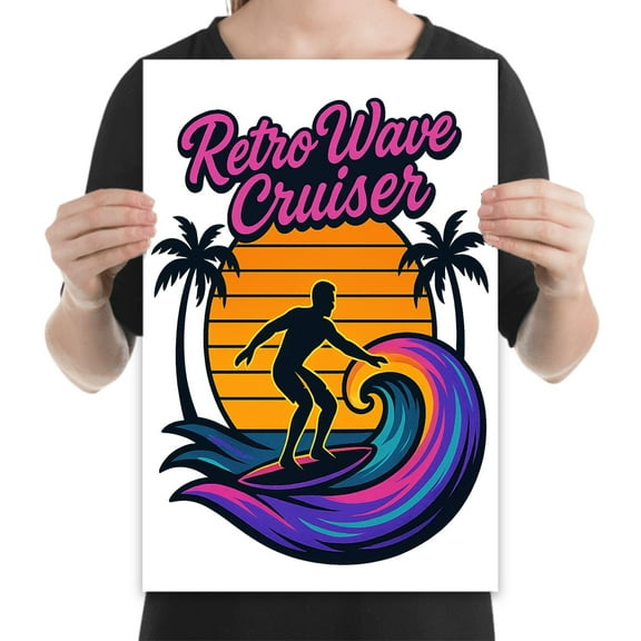 Vibrant Retro Vibes Wall Art - Home Decor Enthusiast - 13x19 Poster Print
