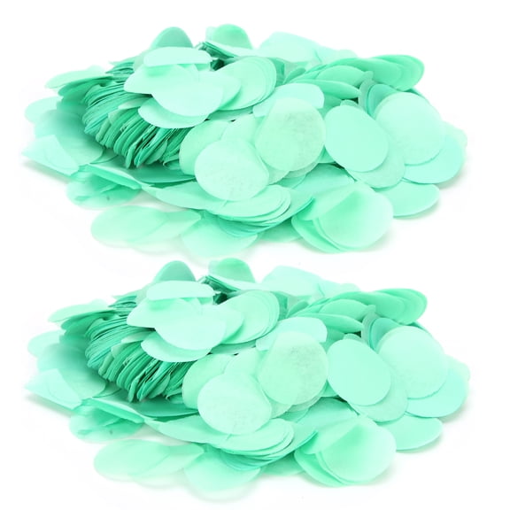 Vibrant Round Paper Confetti Circles for Birthday Party and Festival Celebrations, Green Dots Table Decors (1.0 inches / 2.5 cm)