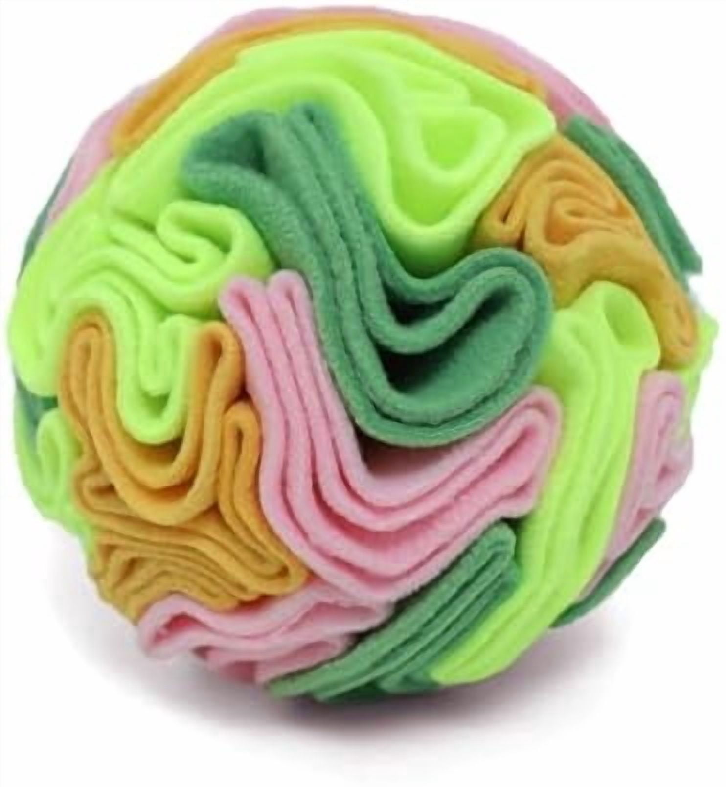Vibrant Snuffle Ball for Dogs, Playful Color-Mix Slow Feeder Toy, Eye-Catching Interactive Puzzle for Mental Enrichment, Indoor Fun for Small Medium Large Dogs Multi-colored,Medium