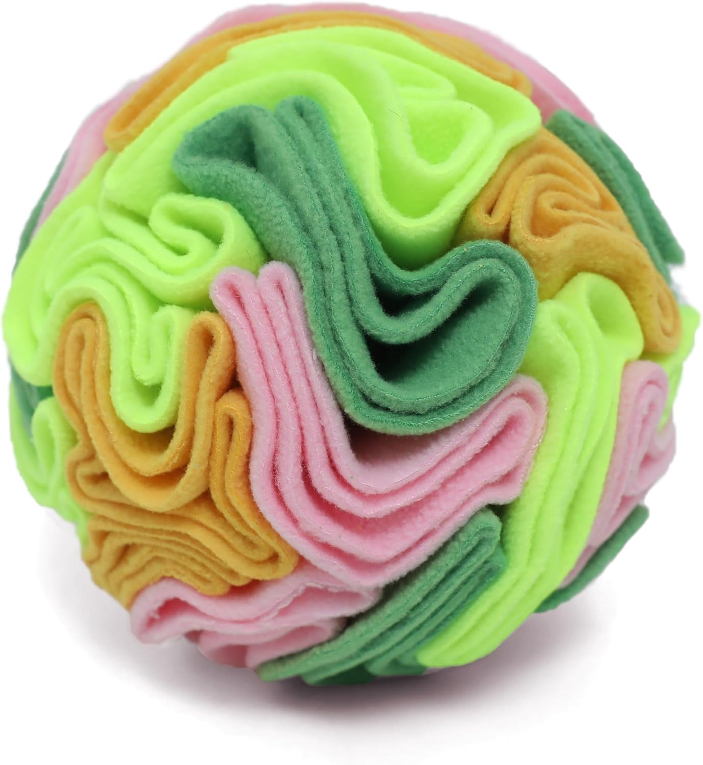 Vibrant Snuffle Ball for Dogs, Playful Color-Mix Slow Feeder Toy, Eye-Catching Interactive Puzzle for Mental Enrichment, Indoor Fun for Small Medium Large Dogs Multi-colored,Medium