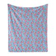 thumbnail image 1 of Vibrant Soft Flannel Fleece Throw Blanket, Repetitive Cartoon Flying Piglets Wings Pattern, Cozy Plush for Indoor and Outdoor Use, 70" x 90", Pale Pink Pale Blue, by Ambesonne, 1 of 5