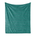 thumbnail image 1 of Vibrant Soft Flannel Fleece Throw Blanket, Repetitive Peacock Feather Inspired Abstract Illustration, Cozy Plush for Indoor and Outdoor Use, 50" x 70", Quartz Dark Seafoam, by Ambesonne, 1 of 5