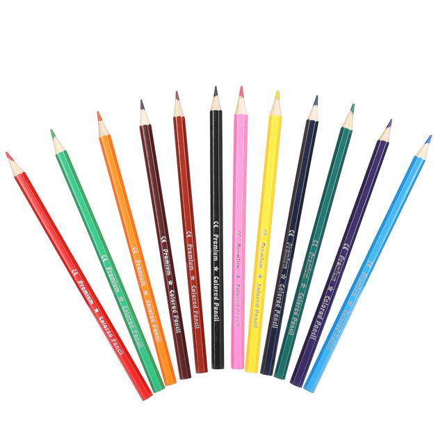 Vibrant Space French Colored Pencils 12 Pack Wooden Art Supplies for