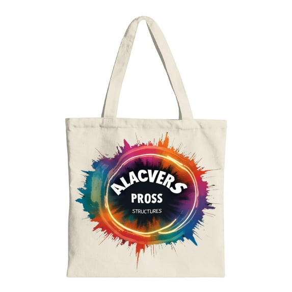 Vibrant Splash Pattern Tote Bag - ALACVERS PROSS STRUCTURES Sturdy Cotton Canvas Perfect for Shopping Travel & Parties