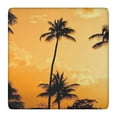 thumbnail image 1 of Vibrant Square Tablecloth with Elastic Edge Fit, Hawaii Palm Tree and Tropical Paradise Prints, Waterproof and Easy to Clean Vinyl Table Cover, Backed for Secure Fit, 1 of 2