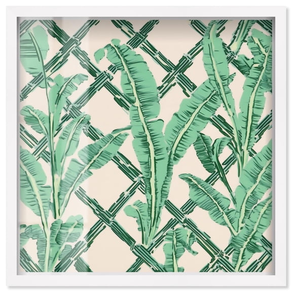 Vibrant Squiggles Shadowbox Print Modern Coastal Art by Art Remedy, White Frame, 40 x 40